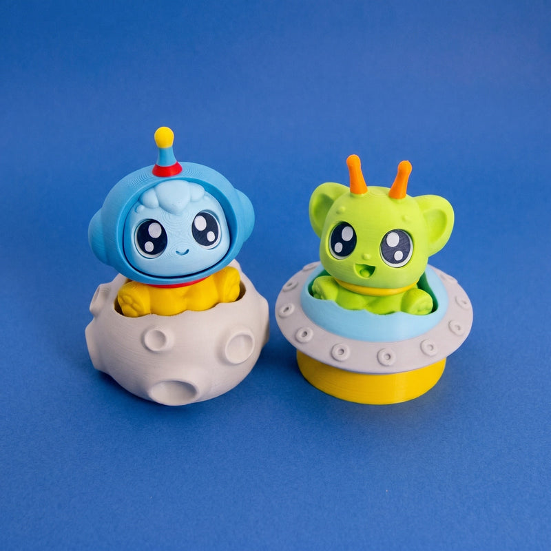 SpaceBoy and Alien Kitty Friendship Clickies