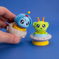 SpaceBoy and Alien Kitty Friendship Clickies