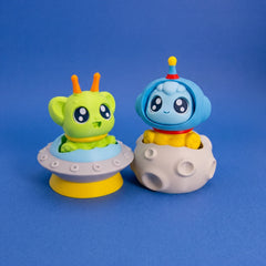 SpaceBoy and Alien Kitty Friendship Clickies