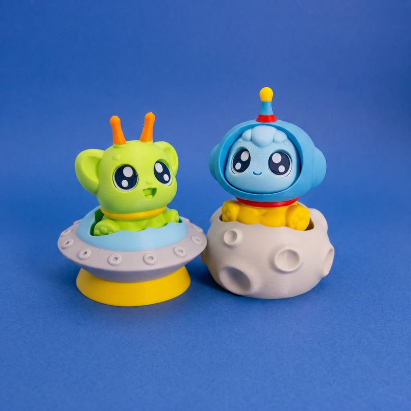SpaceBoy and Alien Kitty Friendship Clickies