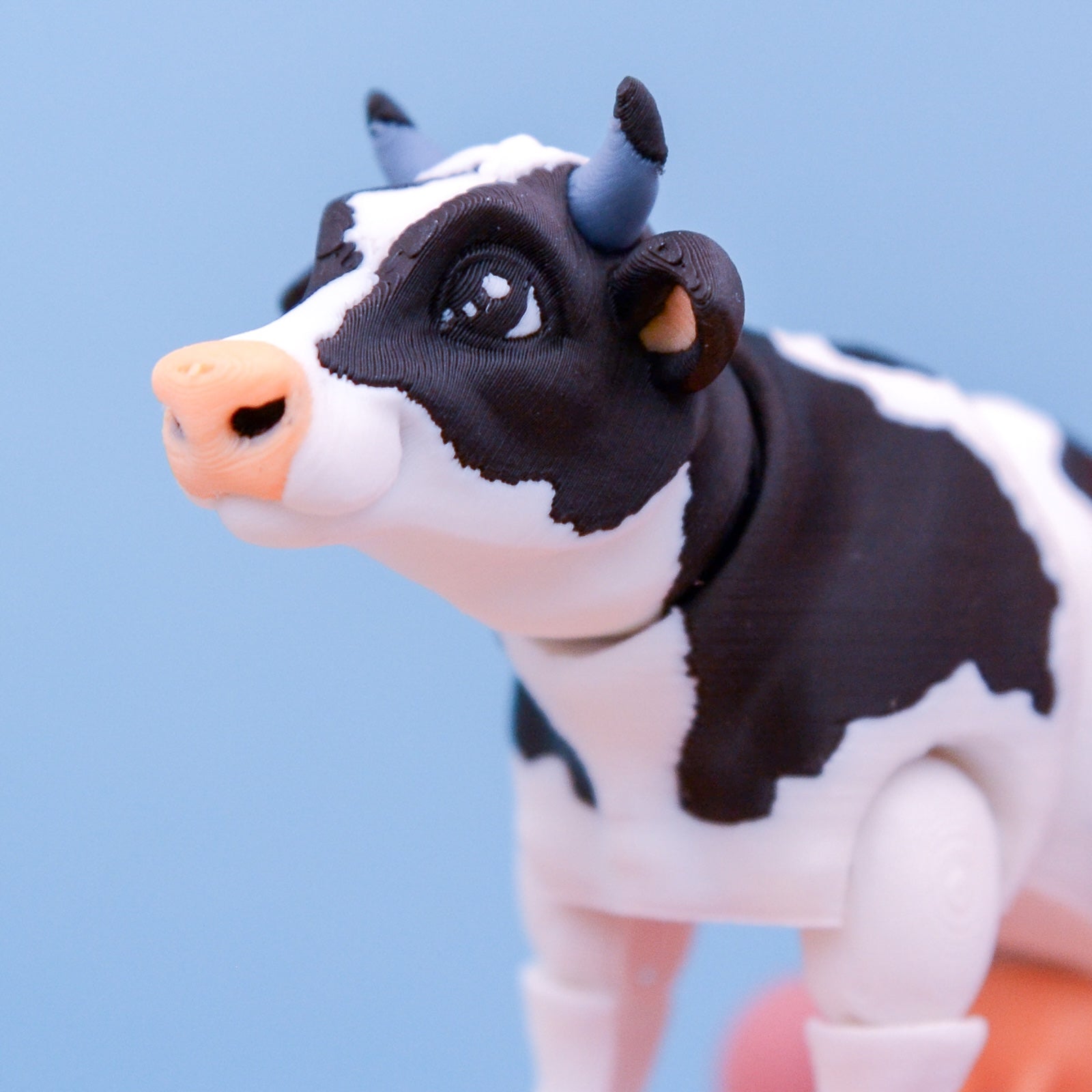 Bessie the Cow | 3D-Printed Farm Figurine | Wiggly Stuff