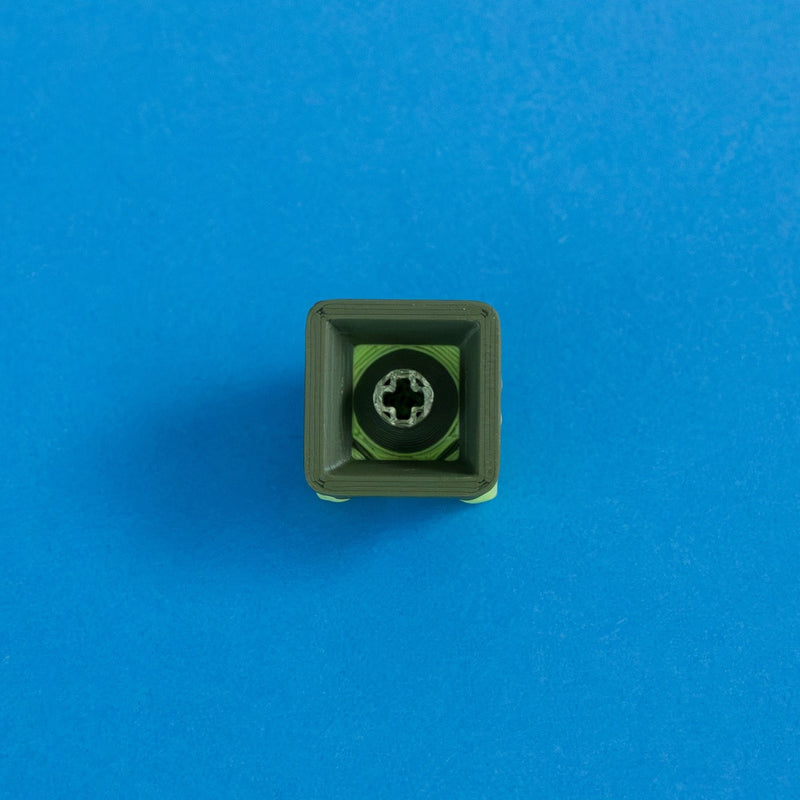 Boltsy the frankenstein keycap underside MX stem.