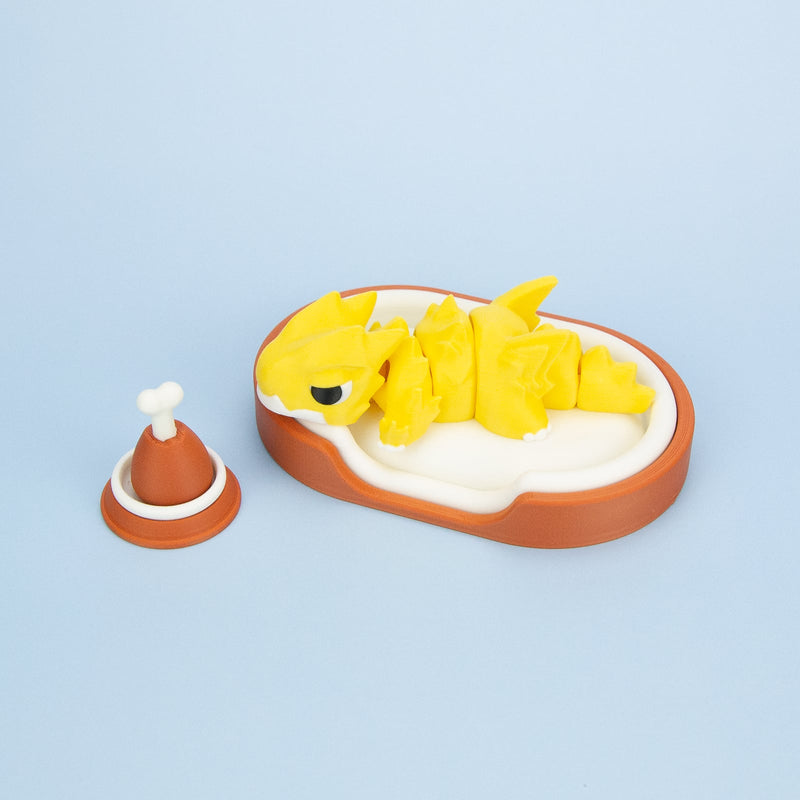 Chonk Dragon Classic Bed Set (with Bowl + Drumstick)