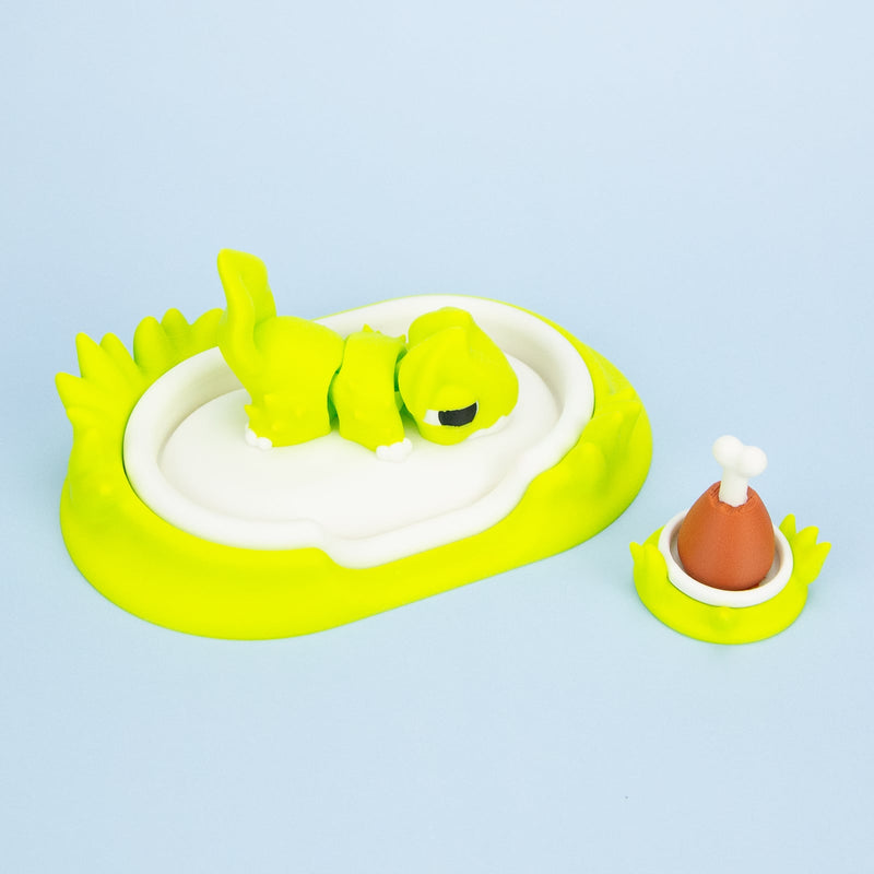 Chonk Dragon Grass Bed Set (with Bowl + Drumstick)