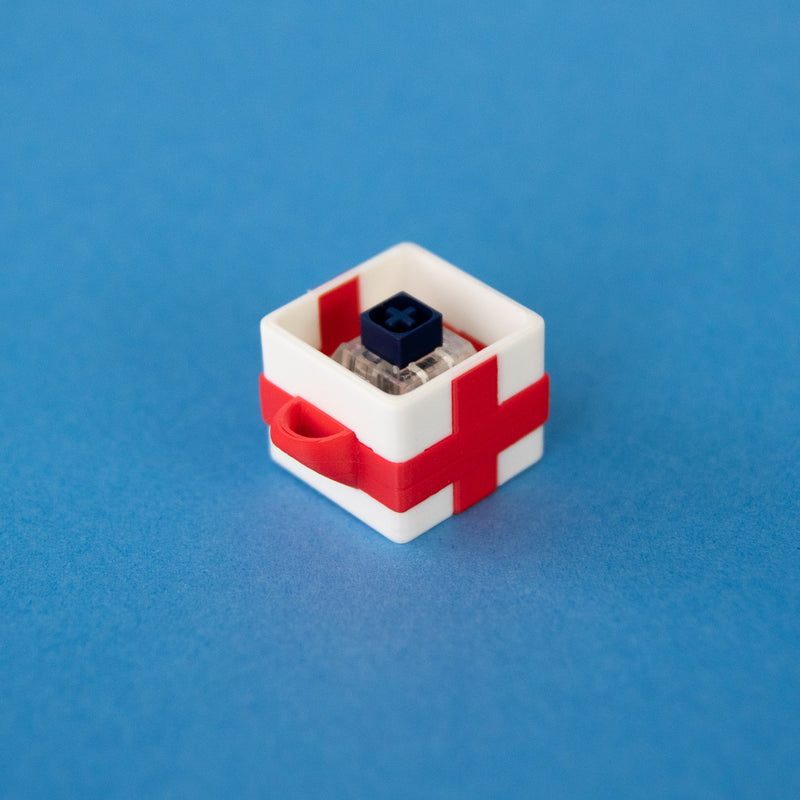 White single gift box base with a clicky switch fitted inside