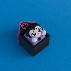 Fangy the vampire after dinner keycap in Hollow Lane single clicker house.