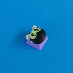 Fangy the vampire before dinner keycap three quarter view.