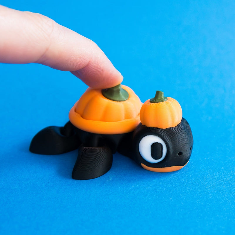 Gourdon pumpkin turtle clicker pressed shell detail.