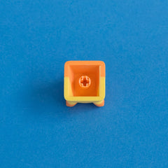 Kernie the candy corn keycap underside MX stem.