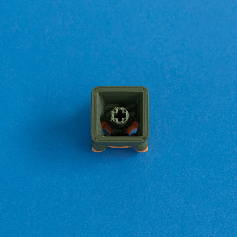 Lanty the pumpkin keycap underside MX stem.