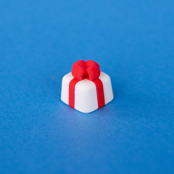 Mint the White Present Keycap