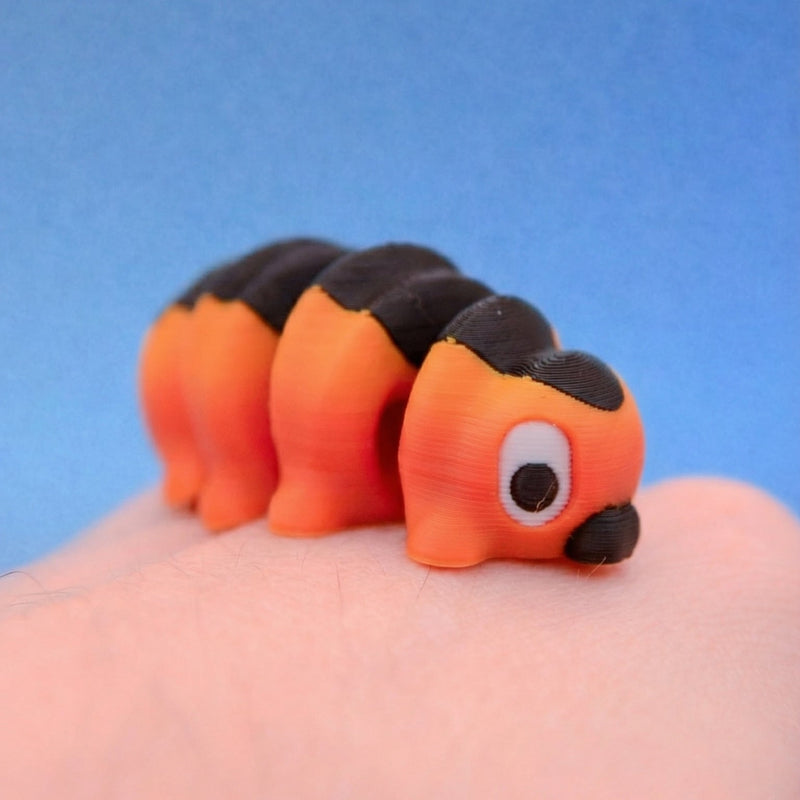 Otto the Caterpillar 3D-printed figurine, view 3.