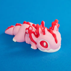 Plod axolotl beast dragon front right view.