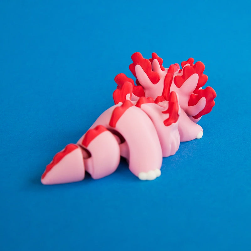 Plod axolotl beast dragon rear view.