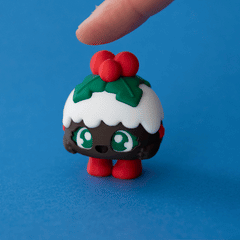Plum the Christmas Pudding Clicker click demonstration, released and pressed