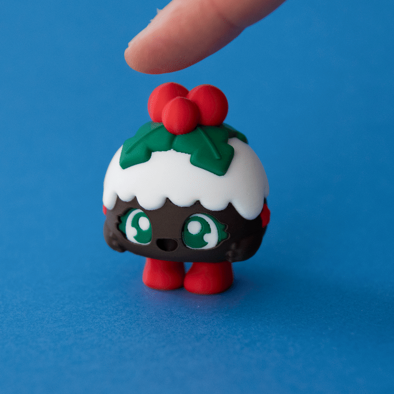 Plum the Christmas Pudding Clicker click demonstration, released and pressed