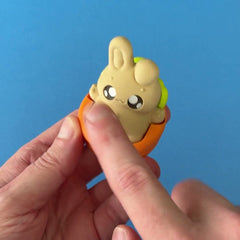 Bunny Boo Clicker 3D printed fidget wiggling in hand