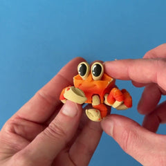 Clancy the Crab 3D printed fidget wiggling in hand