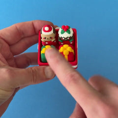 Christmas Gift Box Clicker Base (Four-Slot) 3D printed Christmas clicker in hand