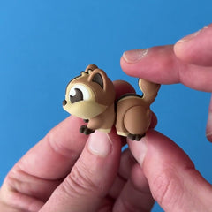 Maple the Chipmunk 3D printed fidget wiggling in hand