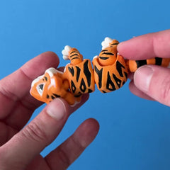 Stripes the Bengal Tiger 3D printed fidget wiggling in hand