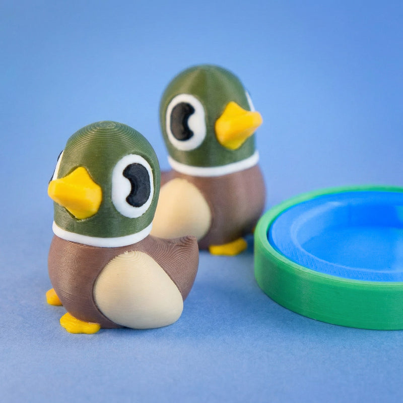 Quacky Jack the Birb — side view showing green head and white collar