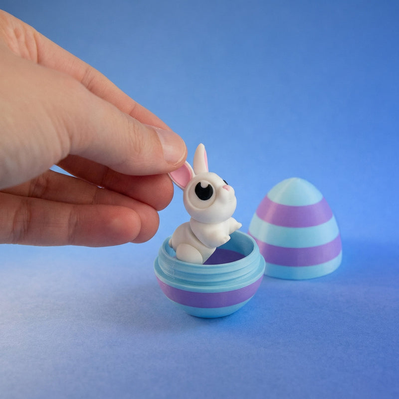 Blue & Purple Striped Easter Egg