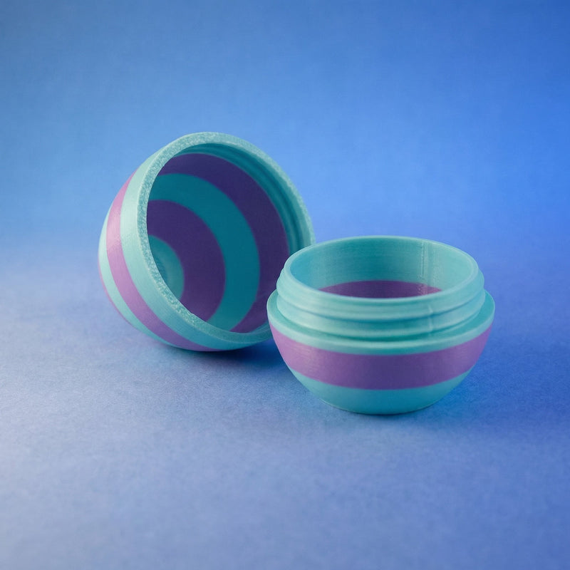Blue & Purple Striped Easter Egg