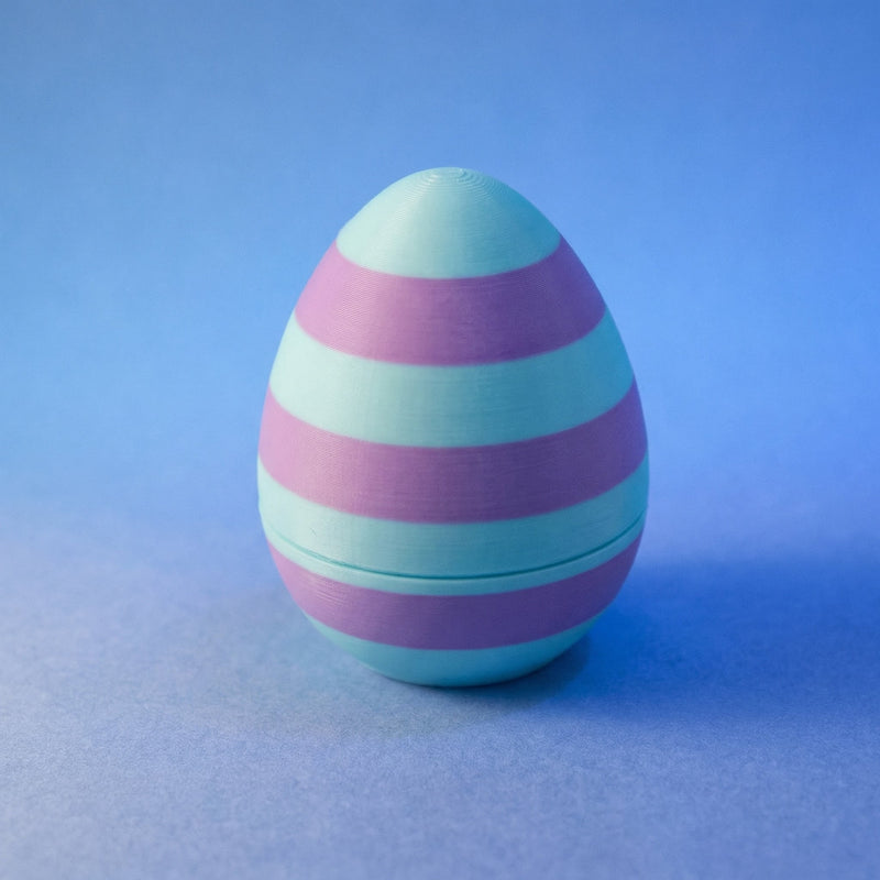 Blue & Purple Striped Easter Egg
