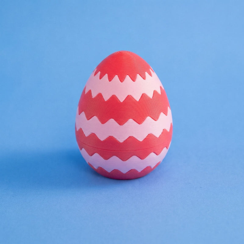 Pink & Red Zig Zag Easter Egg