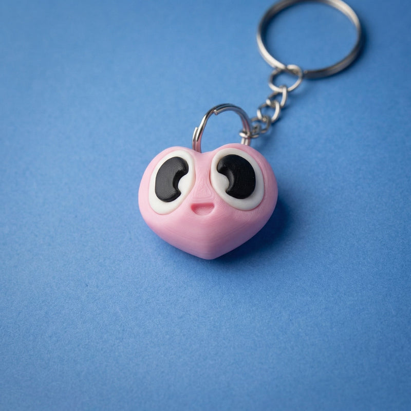 Smiling Heart Charm Keyring