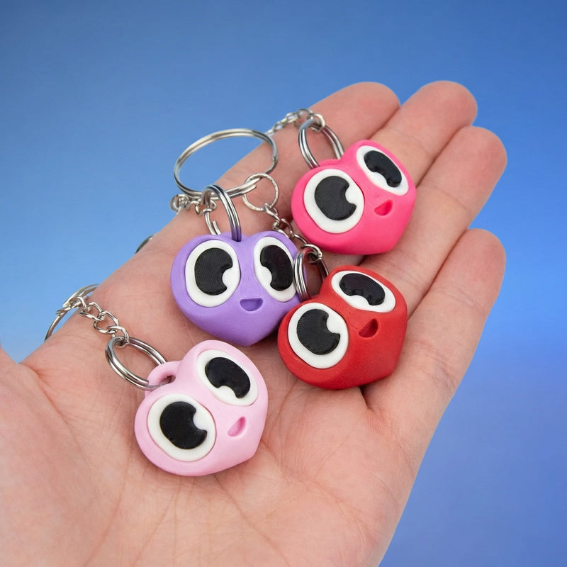 Smiling Heart Charm Keyring