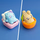 The Carrot Nap Boo Clicker Duo bundle: Kitty Boo Clicker and Bunny Boo Clicker, 3D-printed desk fidgets