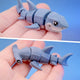 The Fin Club Shark Duo bundle: Toothy the Great White Shark and Bonko the Hammerhead Shark, 3D-printed articulated figurines