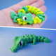 The Heater Hatchlings Reptile Duo bundle: Jade the Snake Hatchling and Snappo the Croc Hatchling, 3D-printed fidget figurines